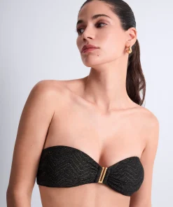 Golden Horizon Haut de maillot de bain Bandeau coques amovibles