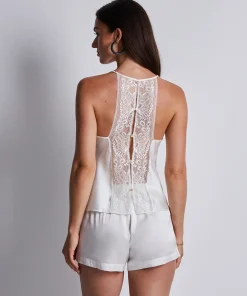 Midnight Whisper Top à fines bretelles